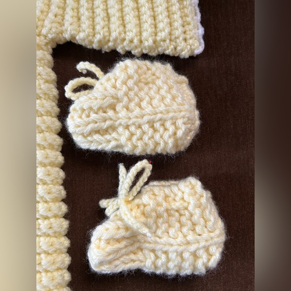 Hand Crafted Crocheted Baby Jacket Hat and Booties - Picture 2 of 3